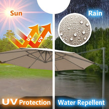 Load image into Gallery viewer, 11.5 FT Roma Cantilever Umbrella Top Cover 8-ribs Patio Replacement Canopy Outdoor, Canopy Only