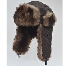 Load image into Gallery viewer, Winter Hats Men Aviator Soft Faux Fur Ear Flaps Hat Cap Winter Ski Trapper w Warm Face Mask