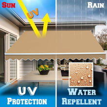 Load image into Gallery viewer, SUNNYOUTDOOR 10'x8' Patio Awning Retractable Awning Sun Shade Manual Patio Deck Awning Outdoor