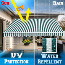 Load image into Gallery viewer, SUNNYOUTDOOR 10'x8' Patio Awning Retractable Awning Sun Shade Manual Patio Deck Awning Outdoor