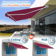 Load image into Gallery viewer, SUNNYOUTDOOR 8x6.5 FT Patio Awning Retractable Outdoor Sun Shade Manual Patio Deck Awning Heavy Duty Awning