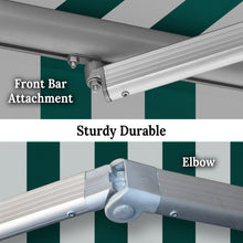Load image into Gallery viewer, 10x8 FT Patio Awning Retractable Outdoor Sun Shade Manual Patio Deck Awning Heavy Duty Awning