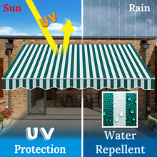 Load image into Gallery viewer, SUNNYOUTDOOR 8x6.5 FT Patio Awning Retractable Outdoor Sun Shade Manual Patio Deck Awning Heavy Duty Awning