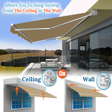 Load image into Gallery viewer, SUNNYOUTDOOR 8x6.5 FT Patio Awning Retractable Outdoor Sun Shade Manual Patio Deck Awning Heavy Duty Awning