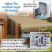 Load image into Gallery viewer, SUNNYOUTDOOR 8x6.5 FT Patio Awning Retractable Outdoor Sun Shade Manual Patio Deck Awning Heavy Duty Awning