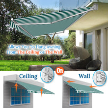 Load image into Gallery viewer, 12x8 FT Patio Awning Retractable Outdoor Sun Shade Manual Patio Deck Awning Heavy Duty Awning