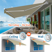 Load image into Gallery viewer, SUNNYOUTDOOR 12'x10' Patio Awning Retractable Awning Sun Shade Manual Patio Deck Awning