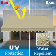 Load image into Gallery viewer, SUNNYOUTDOOR 12'x10' Patio Awning Retractable Awning Sun Shade Manual Patio Deck Awning