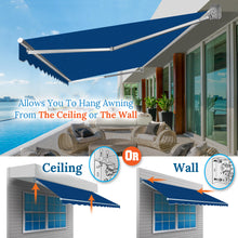 Load image into Gallery viewer, SUNNYOUTDOOR 12'x10' Patio Awning Retractable Awning Sun Shade Manual Patio Deck Awning