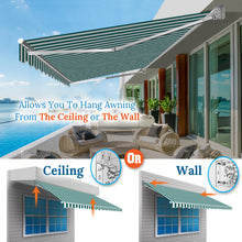 Load image into Gallery viewer, SUNNYOUTDOOR 12'x10' Patio Awning Retractable Awning Sun Shade Manual Patio Deck Awning