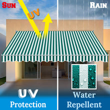 Load image into Gallery viewer, SUNNYOUTDOOR 12'x10' Patio Awning Retractable Awning Sun Shade Manual Patio Deck Awning