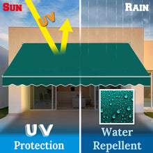 Load image into Gallery viewer, SUNNYOUTDOOR 12'x10' Patio Awning Retractable Awning Sun Shade Manual Patio Deck Awning