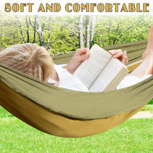 Load image into Gallery viewer, SUNNYOUTDOOR 5.7'x4.6' Nylon Parachute Hammock Ultra Light Travel Camping Air Tree Swing Bed Up to 330 Pound Capacity
