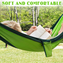Load image into Gallery viewer, SUNNYOUTDOOR 5.7'x4.6' Nylon Parachute Hammock Ultra Light Travel Camping Air Tree Swing Bed Up to 330 Pound Capacity