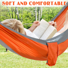 Load image into Gallery viewer, SUNNYOUTDOOR 5.7'x4.6' Nylon Parachute Hammock Ultra Light Travel Camping Air Tree Swing Bed Up to 330 Pound Capacity