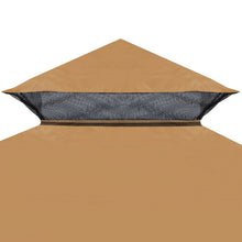 Load image into Gallery viewer, 10x10ft Double Tiered Replacement Canopy ONLY Patio Pavilion Gazebo Sunshade Polyester Cover