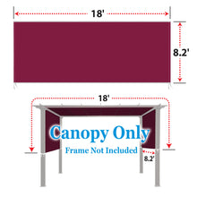 Load image into Gallery viewer, SUNNYOUTDOOR 18' L x 8.2' W Pergola Replacement Canopy Universal Pergola Canopy Replacement Top Cover for Pergola Structure, Frame NOT included