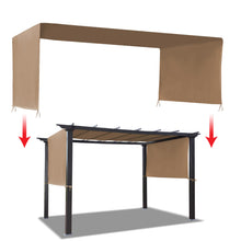 Load image into Gallery viewer, SUNNYOUTDOOR 18' L x 8.2' W Pergola Replacement Canopy Universal Pergola Canopy Replacement Top Cover for Pergola Structure, Frame NOT included