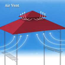 Load image into Gallery viewer, BBQ 8'x5' Double Tier Replacement Canopy Grill Gazebo Roof Gazebo Cover Top