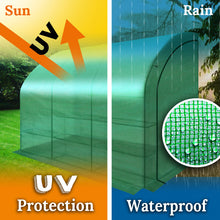 Load image into Gallery viewer, SUNNYOUTDOOR 10x5x7'H Lean to Walk-in Wall Greenhouse Outdoor Waterproof Hot House w 3 Tiers/6 Shelves Gardening