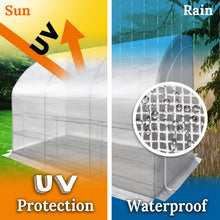Load image into Gallery viewer, SUNNYOUTDOOR 10x5x7'H Lean to Walk-in Wall Greenhouse Outdoor Waterproof Hot House w 3 Tiers/6 Shelves Gardening