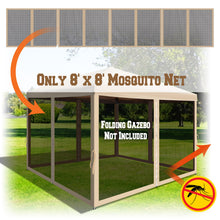 Load image into Gallery viewer, 8'Wx6'H Canopy Replacement Sidewalls Mosquito Netting Screen Walls for 8x8 FT Gazebo