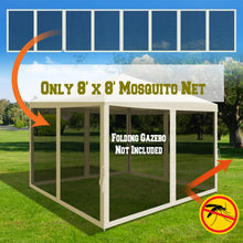 Load image into Gallery viewer, 8'Wx6'H Canopy Replacement Sidewalls Mosquito Netting Screen Walls for 8x8 FT Gazebo