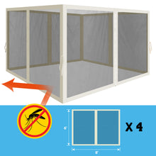 Load image into Gallery viewer, 8'Wx6'H Canopy Replacement Sidewalls Mosquito Netting Screen Walls for 8x8 FT Gazebo