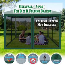 Load image into Gallery viewer, 8'Wx6'H Canopy Replacement Sidewalls Mosquito Netting Screen Walls for 8x8 FT Gazebo