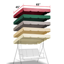 Load image into Gallery viewer, 65"x45" Patio Swing Canopy Replacement Top Outdoor Seater Porch Swing Canopy Cover, Cover ONLY