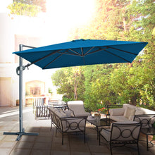 Load image into Gallery viewer, 10'x10' Deluxe Patio Umbrella Outdoor Off-Set Hanging Roma Umbrella Tilt & 360 Rotation Patio Heavyduty Sunshade Cantilever Crank(steel cross base is included)