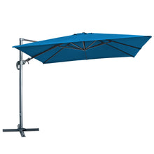 Load image into Gallery viewer, 10'x10' Deluxe Patio Umbrella Outdoor Off-Set Hanging Roma Umbrella Tilt & 360 Rotation Patio Heavyduty Sunshade Cantilever Crank(steel cross base is included)