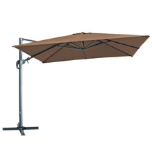 Load image into Gallery viewer, 10'x10' Deluxe Patio Umbrella Outdoor Off-Set Hanging Roma Umbrella Tilt & 360 Rotation Patio Heavyduty Sunshade Cantilever Crank(steel cross base is included)