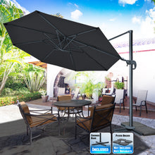 Load image into Gallery viewer, STRONG CAMEL 11.5' Round Heavy Duty Cantilever Offset Umbrella Tilt 360 Rotation Patio Spa