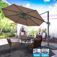 Load image into Gallery viewer, STRONG CAMEL 11.5' Round Heavy Duty Cantilever Offset Umbrella Tilt 360 Rotation Patio Spa