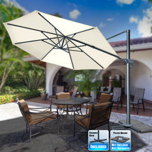 Load image into Gallery viewer, STRONG CAMEL 11.5' Round Heavy Duty Cantilever Offset Umbrella Tilt 360 Rotation Patio Spa