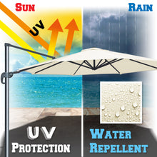 Load image into Gallery viewer, STRONG CAMEL 11.5' Round Heavy Duty Cantilever Offset Umbrella Tilt 360 Rotation Patio Spa