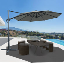 Load image into Gallery viewer, STRONG CAMEL 11.5' Round Heavy Duty Cantilever Offset Umbrella Tilt 360 Rotation Patio Spa