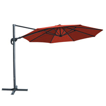 Load image into Gallery viewer, STRONG CAMEL 11.5&#39; Round Heavy Duty Cantilever Offset Umbrella Tilt 360 Rotation Patio Spa
