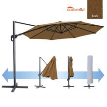 Load image into Gallery viewer, 11.5' Cantilever Offset Umbrella Heavy Duty Tilt 360 Rotation Round Patio Umbrella
