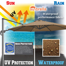 Load image into Gallery viewer, 11.5' Cantilever Offset Umbrella Heavy Duty Tilt 360 Rotation Round Patio Umbrella