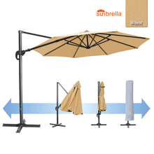 Load image into Gallery viewer, 11.5' Cantilever Offset Umbrella Heavy Duty Tilt 360 Rotation Round Patio Umbrella