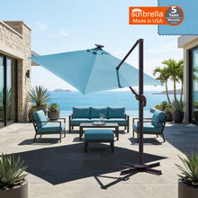Load image into Gallery viewer, 8'x8' Solar LED Roma Umbrella Deluxe Cantilever Umbrella Sunbrella Cover Umbrella Patio Umbrella Garden Outdoor