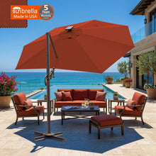 Load image into Gallery viewer, 11' Solar LED Roma Umbrella Deluxe Cantilever Umbrella Sunbrella Cover Umbrella Patio Umbrella Garden Outdoor