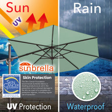 Load image into Gallery viewer, 11' Solar LED Roma Umbrella Deluxe Cantilever Umbrella Sunbrella Cover Umbrella Patio Umbrella Garden Outdoor