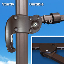 Load image into Gallery viewer, SUNNYOUTDOOR 11.5' Deluxe Cantilever Umbrella LED Lighted Umbrella Sunbrella Cover Anti Wind Patio Umbrella Garden Outdoor