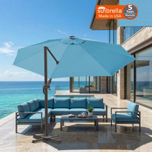 Load image into Gallery viewer, 11.5' Solar LED Roma Umbrella Deluxe Cantilever Umbrella Sunbrella Cover Umbrella Patio Umbrella Garden Outdoor