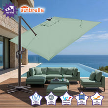 Load image into Gallery viewer, 10'x10' Solar LED Roma Umbrella Deluxe Cantilever Umbrella Sunbrella Cover Umbrella Patio Umbrella Garden Outdoor