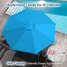 Load image into Gallery viewer, 10' 8 Ribs Patio Umbrella Canopy Top Cover Replacement