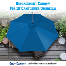 Load image into Gallery viewer, 10ft 8rib Replacement Canopy cover for Solar Cantilever Patio Hanging Umbrella